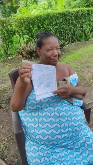 Gratitude in her hands